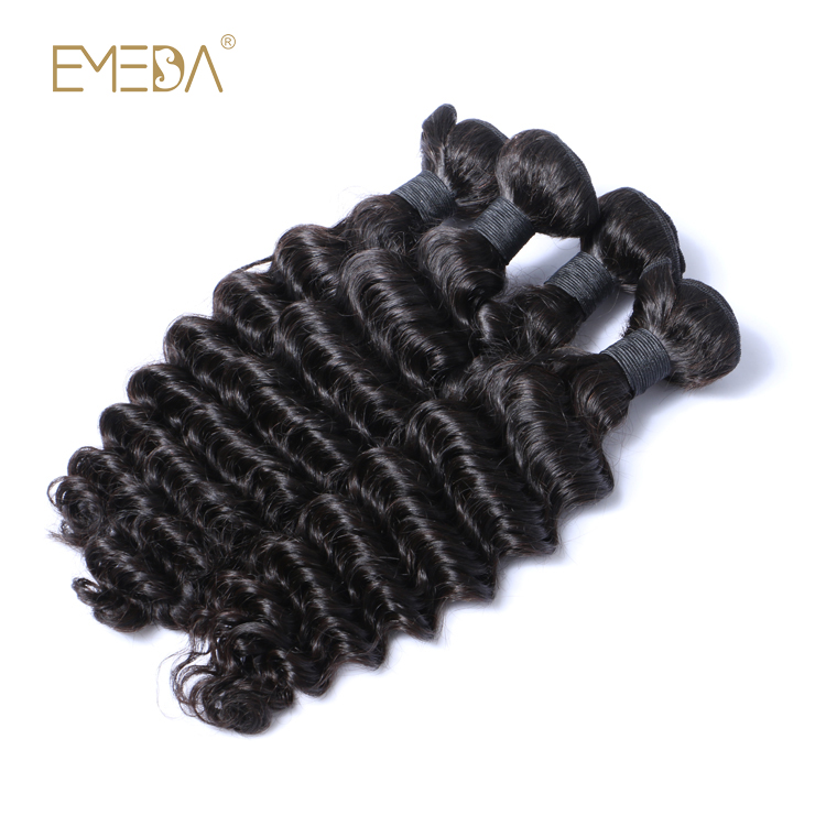 Wholesale Human Hair Weave Brazilian Unprocessed Virgin Hair Bundles Deep Wave Hair  LM349